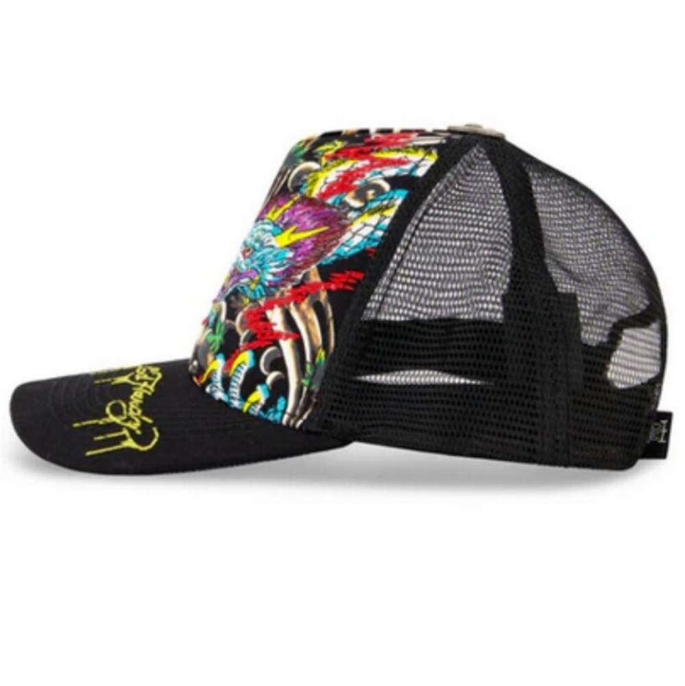 🎋Ed Hardy Embroidered Rhinestone Dragon Cap - Picture 4 of 13